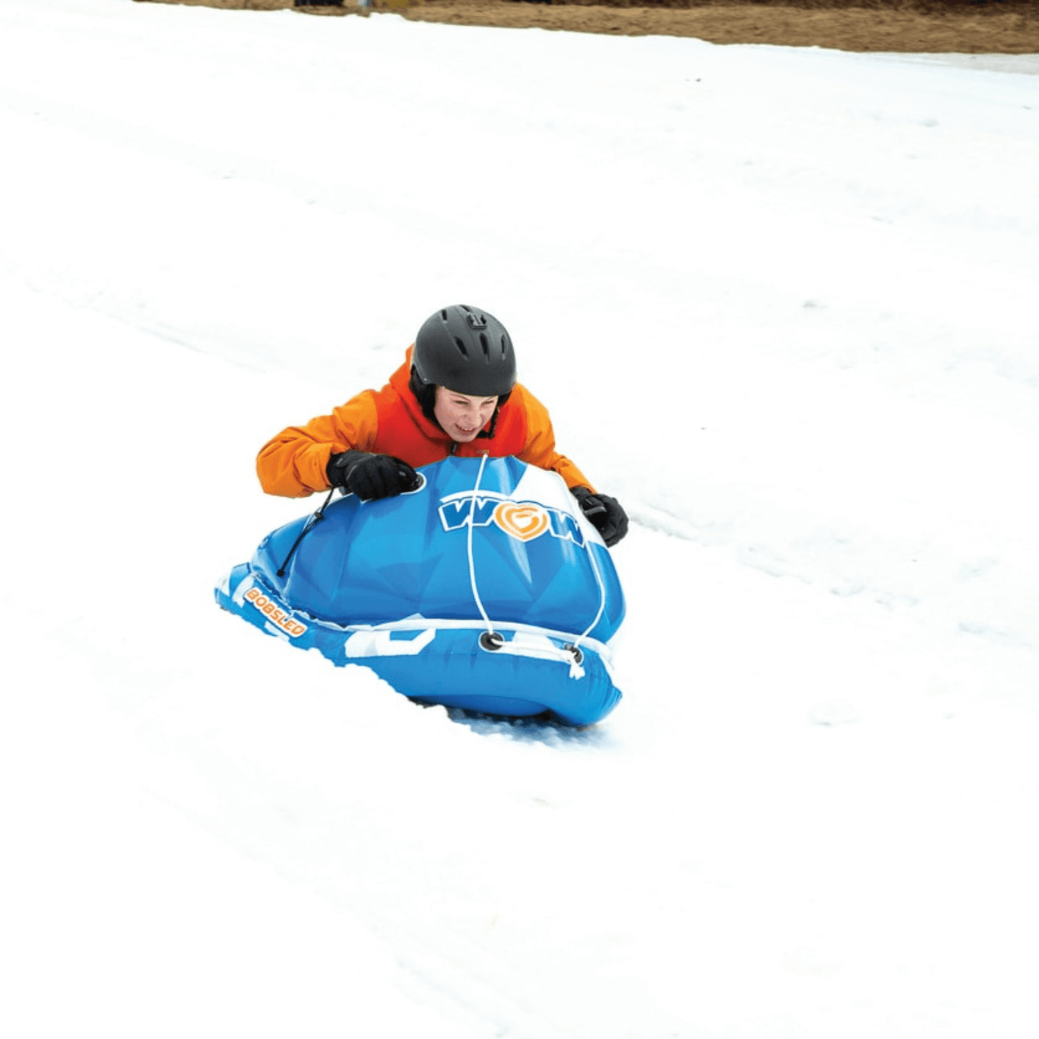 WOW Watersports Snow Tube Bobsled for Kids and Adults w Front Snow Shield Jupiter Gear Home
