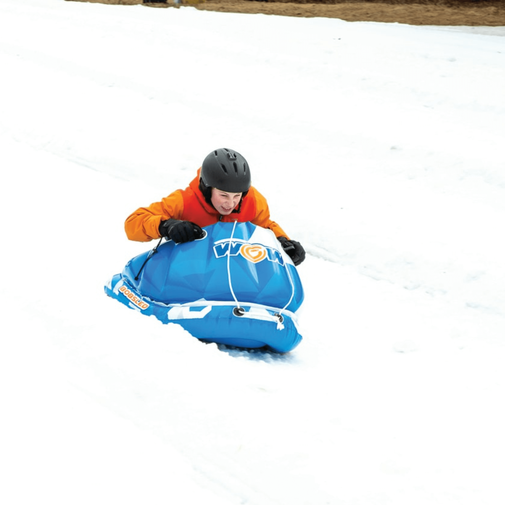WOW Watersports Snow Tube Bobsled for Kids and Adults w Front Snow Shield Jupiter Gear Home
