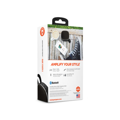 HyperGear Fabrix Mini Wireless Speaker for Easy Pairing w Built-In Mic Jupiter Gear Home