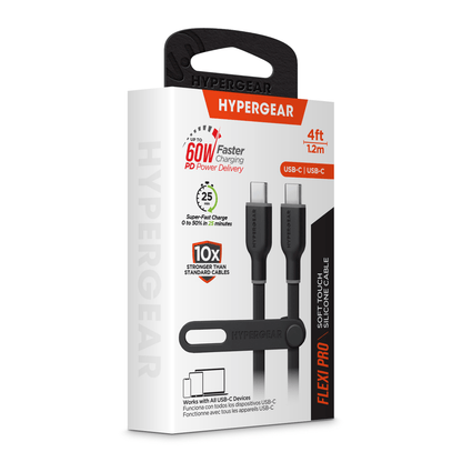 HyperGear Flexi PRO USB-C to USB-C Cable 4ft Jupiter Gear Home