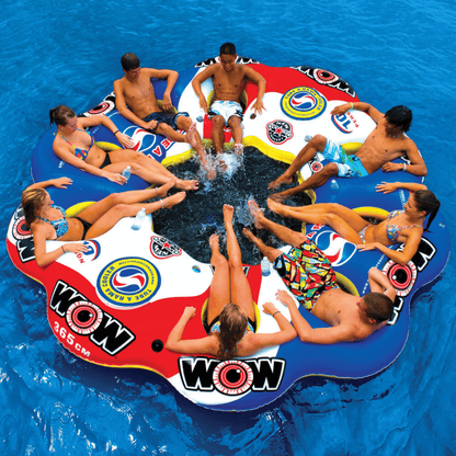 WOW Watersports 10 Person Tube A Rama w 2 Large Built-In Coolers and 8 Cup Holders Jupiter Gear Home