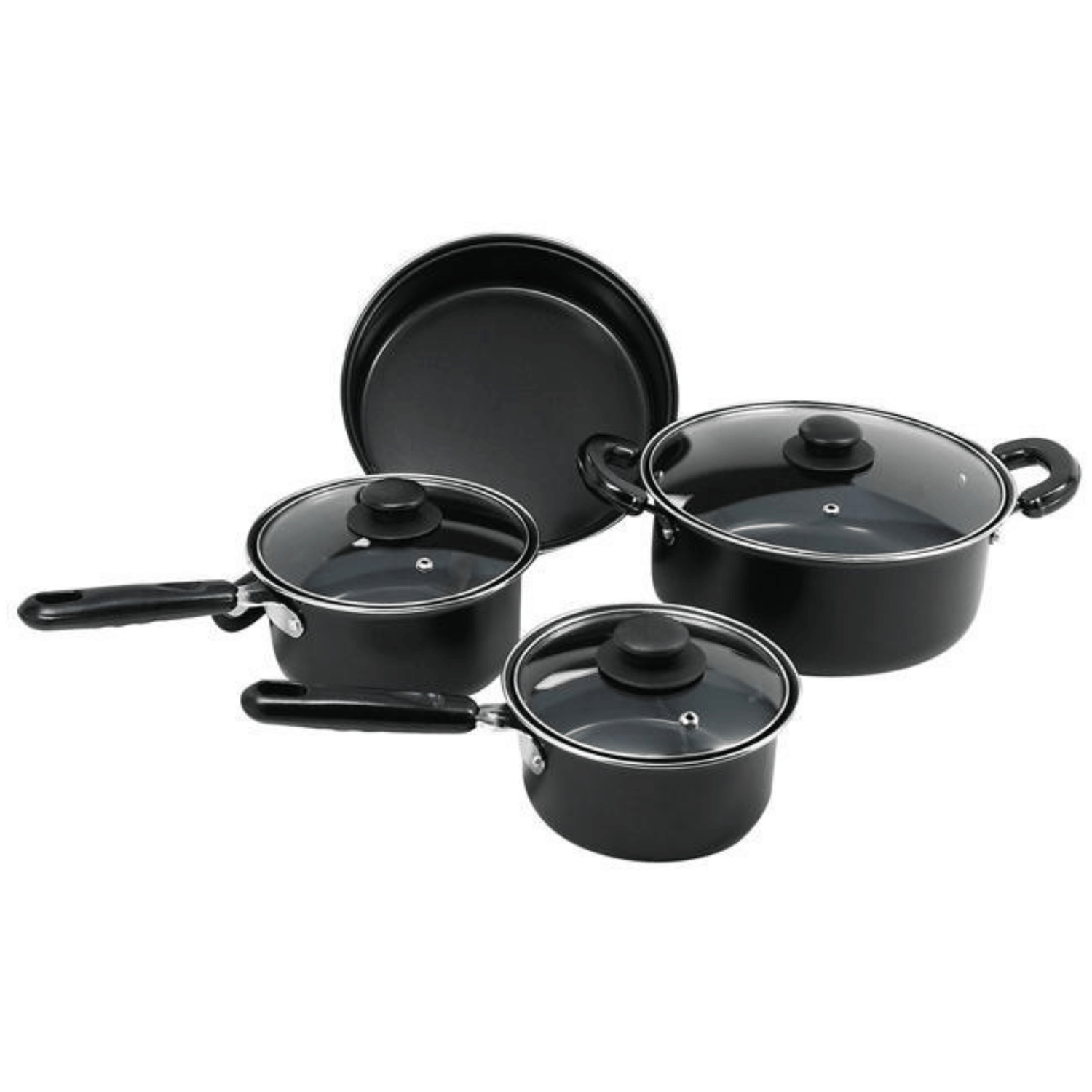 Better Chef 7-Piece Carbon Steel Cookware Set with Glass Lids Jupiter Gear Home