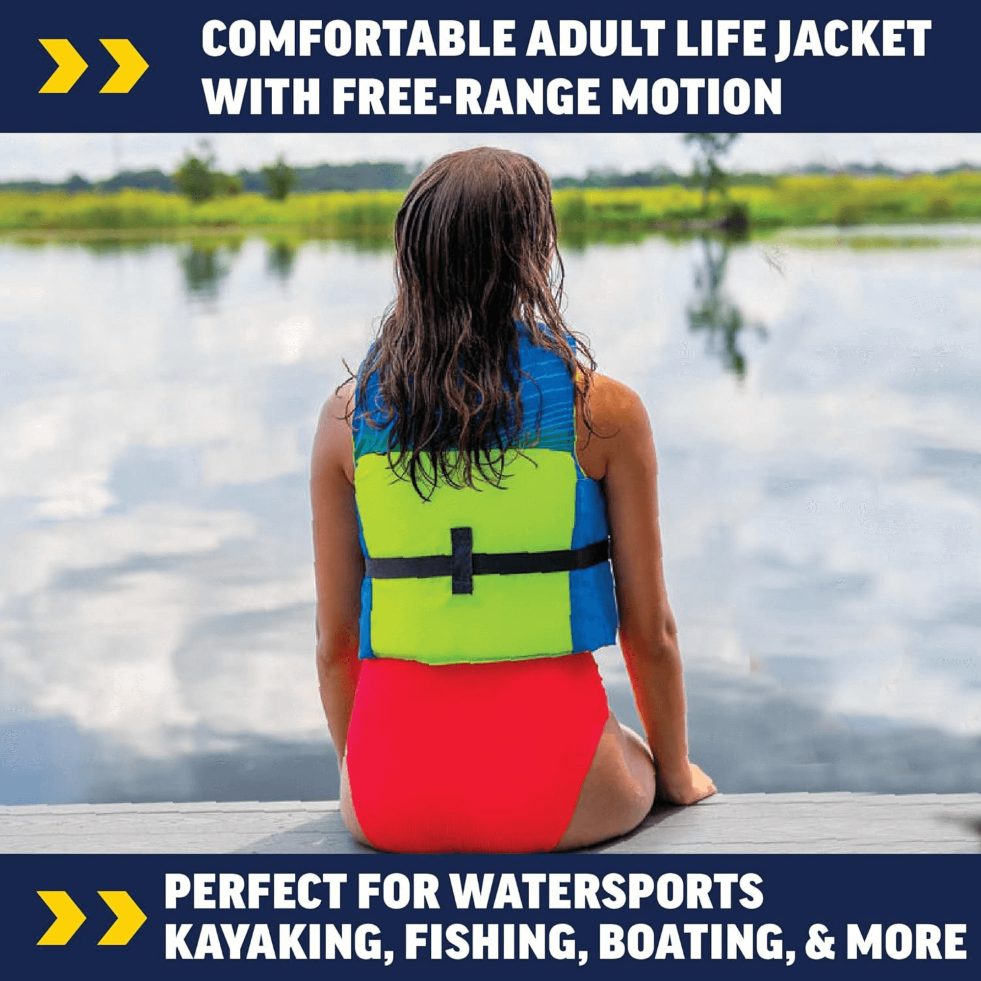 WOW Watersports Vis-Wave Youth Life Vest Jupiter Gear Home