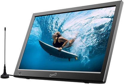 Supersonic 13" Portable Digital LED TV with USB, SD &amp; HDMI Inputs and FM Radio - 12-Volt ACDC Compatible (SC-2813) Jupiter Gear Home