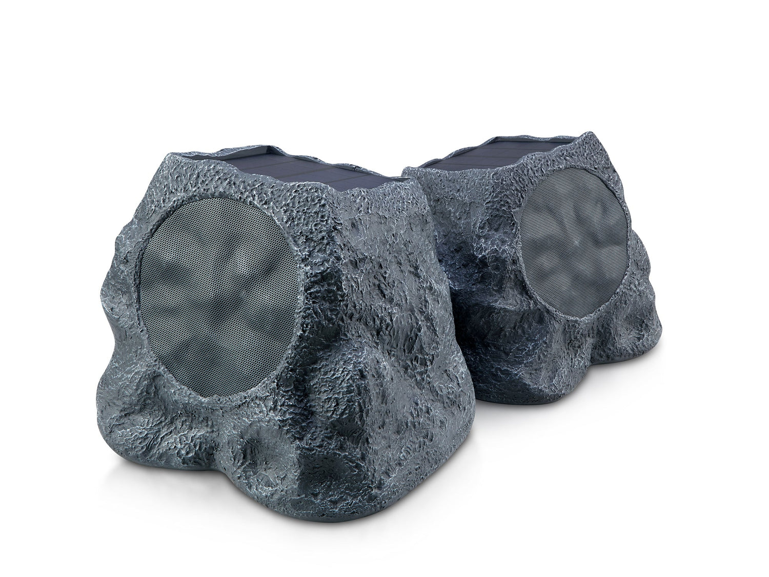 SoundPro 1-Pair Bluetooth Multi-Link Solar Rechargeable Wireless Rock Speakers Jupiter Gear Home