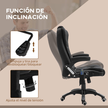 Vinsetto Reclining Massage Chair with 6 Massage Points 68X72X110-120Cm Taj Home Store