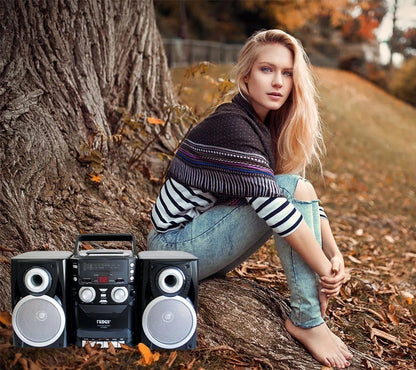 Naxa Portable CD Player with AM FM Stereo Radio Cassette Player and Recorder Jupiter Gear Home