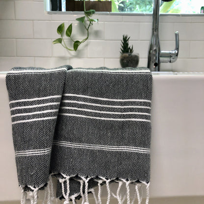 Classic Turkish Hand Towel DC-SLATE + SALT